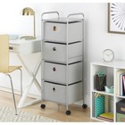 3 Tier Slim Rolling Cart Space Saving Storage Organizer Laundry Bathroom Office