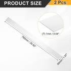 2pcs 30 x2  Self-adhesive 304 Stainless Steel Sheet Gap Filler Brushed Silver
