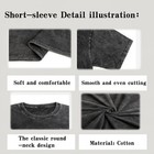 Custom Men s Washed Tee Personalized Photo Text Logo Front Back Printing Cotton