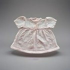 Vtg Friemanit European Style Infant Girl Pink Knit Dress soft embrodered size S