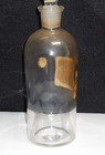 Vintage Pharmacy Apothecary Medicine Clear Glass Bottle label prun virg 