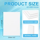 12x8x0 06  Chipboard Sheets 10pcs 60pt Thick Book Board Binders Board  White