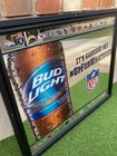 Bud Light Nfl All Teams Football Mirror Beer Sign Pub Bar