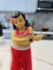 Hawaiian Hula Nodder Vtg 7  Ukelele Girl Dancer Bobble Hawaii Base 1984