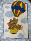 Vintage Colorful Bear Themed Baby Quilt Crib Comforter