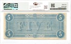 1864  5 Confederate States Of America T-69 Pmg Vf-35