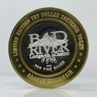 Bad River 999 Silver  10 Lodge-casino Token Vintage Proof Round Odanah Wisconsin