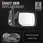 Passenger Mirror For Honda Pilot - Power  Heated  Manual Fold  Convex Glass -   