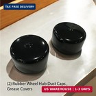 2-inch Rubber Wheel Hub Trailer Bearing Dust Cap Plug Grease Cover 2 Pack