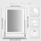 Lighted Makeup Mirror  Hollywood Vanity Mirror With Lights  Three Color Light   