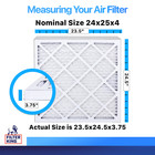 Filter King 24x25x4 Air Filter 4-pack Merv 8 Actual Size 23 5 X 24 5 X 3 75 