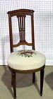 Nice Pair French Louis Xvi Directoire Style Vanity Boudoir Slipper Chairs