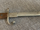 Waterloo Lion Mini Bayonette Knife Wood Metal Letter Opener Vintage Rare