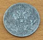 Poland Russia 1839 Mw Silver 30 Kopeks 2 Zlotych Circulated Nicholas I