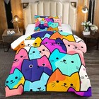 Cat Comforter Set - Size Comforters Set For Girls Cat Kids Twin Comforter-01-40