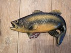 Grain Belt Beer Chalkware Fish Plaques 1950s Perch   Walleye - Free Shipping