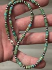 Sterling Silver Native American Sw 5mm Turquoise Navajo Pearl Necklace  925