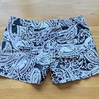 Anthropology Kenji Women s Size 4 Black White Paisley Chino Shorts