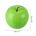 6pcs Green Artificial Apples Fake Fruit Lifelike Apples Table Kitchen Decor