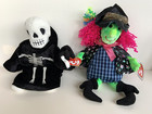 Lot 14 Nwt  95-01 Ty Halloween Beanies - Ghost Cat Witch Spider Bat Skele Pumkin