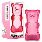  Squeezable Gummy Bear Night Light - Rechargeable  Portable  Squishy Lamp  60 