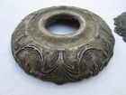  3  Antique Vintage Brass Socket Bobeche Rosette Chandelier Lamp Light Parts