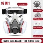 Half full Face Mask With Goggles Filter Anti-dust gas Respirator 6200 Facepiece