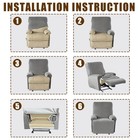 Printed Elastic Recliner Sofa Cover Side Pockets Home Decor Furniture Protection
