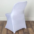 10 White Folding Stretch Spandex Chair Covers Event Banquet Party Decorations
