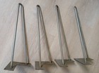 Vintage Mid Century Original Wrought Iron Hairpin Table Legs 12  Set Of 4 