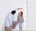 Growth Chart  Kids  Canvas Height Chart Ruler Removable Wood Hanging Wall Ruler