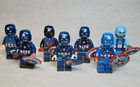 Set Of 7 Custom Lego Marvel Avengers Captain America  Steve Rogers Minifigures