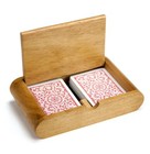 Lot Of Seven  7   Copag Wooden Card Storage Boxes For Poker And Bridge Size Card