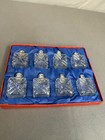 Vintage Crystal Glass Miniature Salt And Pepper Shakers  Set Of 8 Beautiful Gift