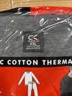 Mens 2pc Thermal Underwear Set Long Johns Knit Top Bottom 2 Xl 100  Cotton Gray