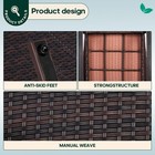 3x Wicker Rocking Chair W cushion Outdoor Patio Rattan Furniture Outdoor Brown