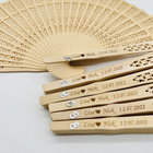 Personalized Wooden Folding Fan     Laser Cut Hand Fan