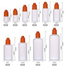 5x 20x 5 10 15 20 50 100ml Plastic Squeezable Eye Liquid Dropper Bottle Crc Caps