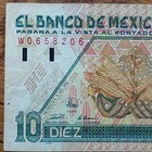 Lot Of Two 1992  serie T And L   Mexico 10 Pesos Banknote 