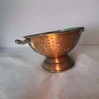 Vintage Copper Colander Strainer 9    Rustic Farmhouse Kitchen Decor Antique