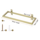 Metal Wine Rack Wall Mounted 6 Pcs Hanging Wine Bottle Display Holder  Gold