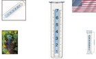 7  Capacity Rain Gauge Glass Replacement Tube With Lid Design For Yard Garden   