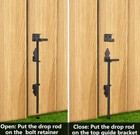 18  Heavy Duty Gate Latch Drop Pin Cane Bolt Iron Gate Drop Rod For Holding Gate