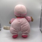 Carters Child Of Mine My 1st Doll Rattle Plush Pink Polka Dot Brown Baby Lovey
