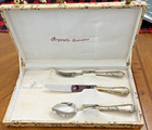 Vintage Italian 800 Grade Silver Argento Travel Cutlery Flatware Set In Case