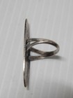 Vintage Navajo Indian Sterling Silver Turquoise Coral Chip Inlay Ring Sz  6 1 4