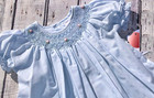 Nwt Petit Ami Blue Pintuck Smocked Bishop Baby Girls Dress 9 Months 9m Batiste