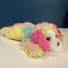 Nwt Ty Classic Yodeler St Bernard Shaggy Puppy Dog Rainbow Pastel Plush 14   