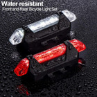 2 Set Usb Rechargeable Led Bicycle Headlight Bike Front Rear Lamp Cycling Light
