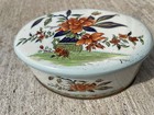 Vintage England Oval Cookie Metal Tin Flowers Floral